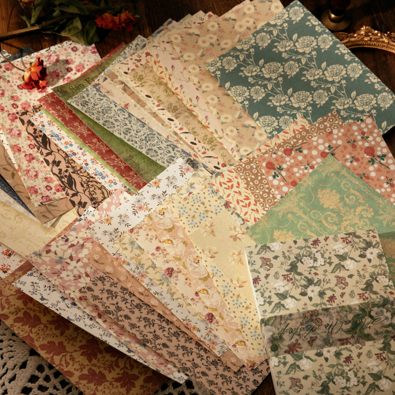 Ink Blotter Paper - 100 hojas Vintage INS patrón Floral